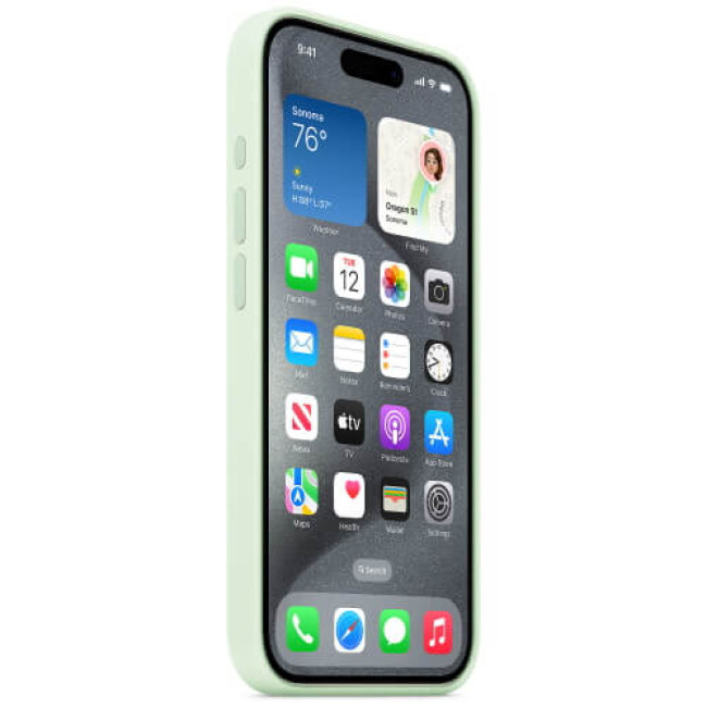 Чехол Apple iPhone 15 Pro Silicone Case with MagSafe Soft Mint (MWNL3)