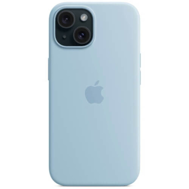 Чехол Apple iPhone 15 Silicone Case with MagSafe Light Blue (MWND3)