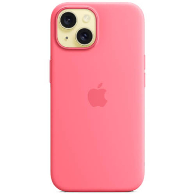 Чехол Apple iPhone 15 Silicone Case with MagSafe Pink (MWN93)