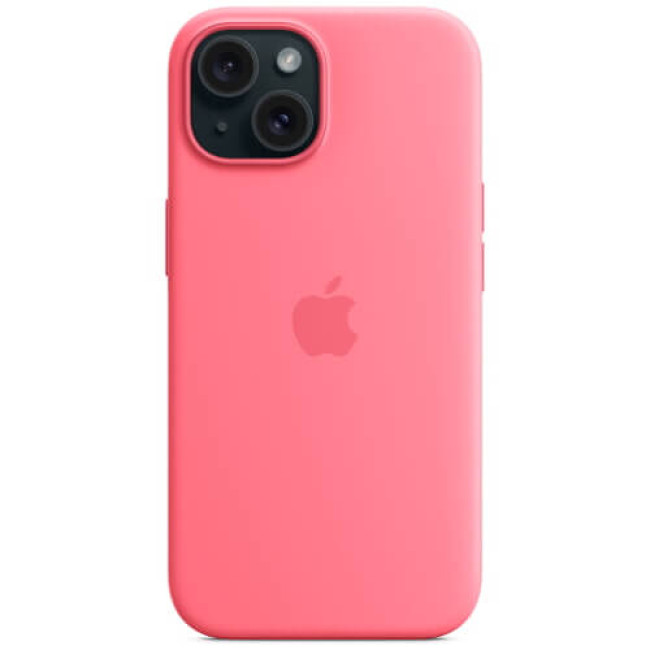 Чехол Apple iPhone 15 Silicone Case with MagSafe Pink (MWN93)