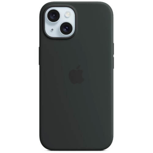 Чехол Apple iPhone 15 Silicone Case with MagSafe Black (MT0J3)