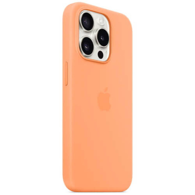Чехол-накладка Apple iPhone 15 Pro Silicone Case with MagSafe Orange Sorbet (MT1H3)