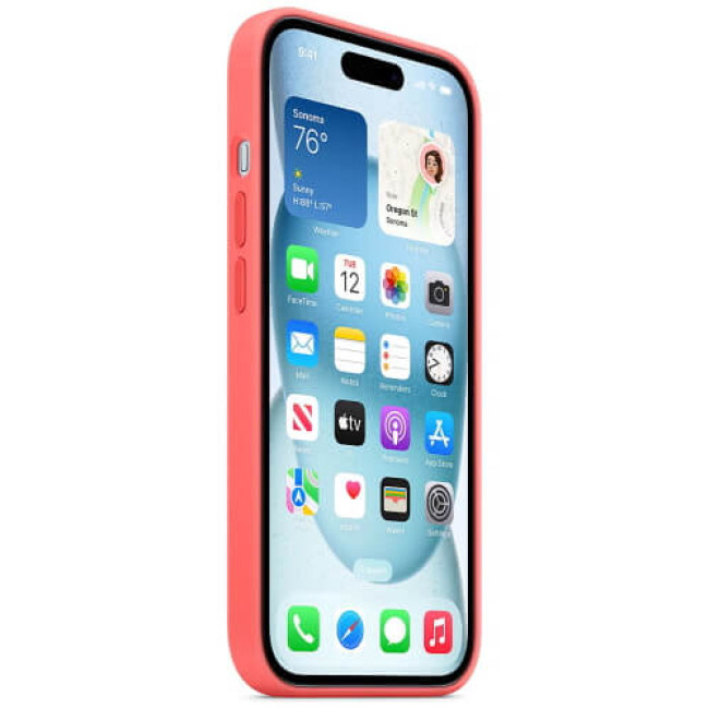 Чехол Apple iPhone 15 Plus Silicone Case with MagSafe Guava (MT163)