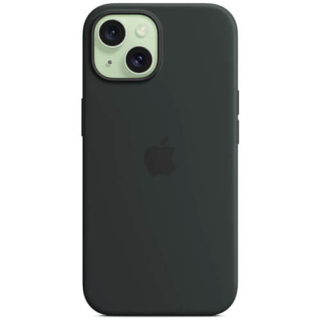 Чехол Apple iPhone 15 Silicone Case with MagSafe Black (MT0J3)