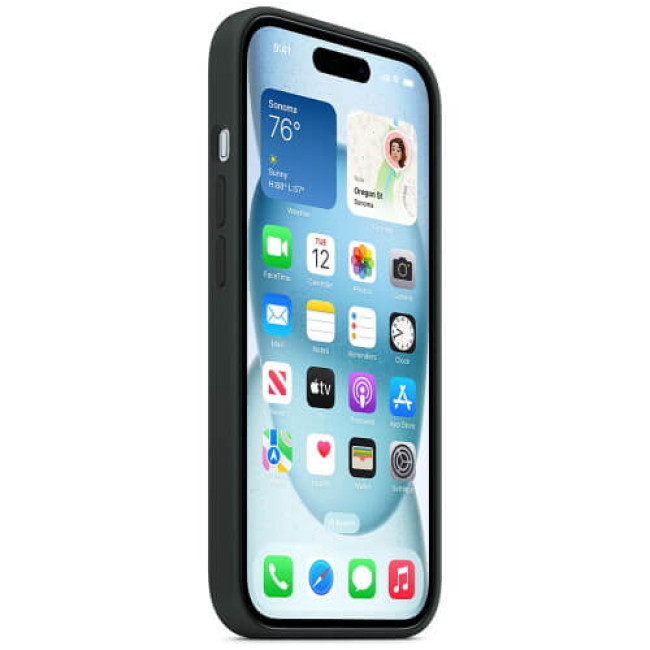 Чехол Apple iPhone 15 Silicone Case with MagSafe Black (MT0J3)