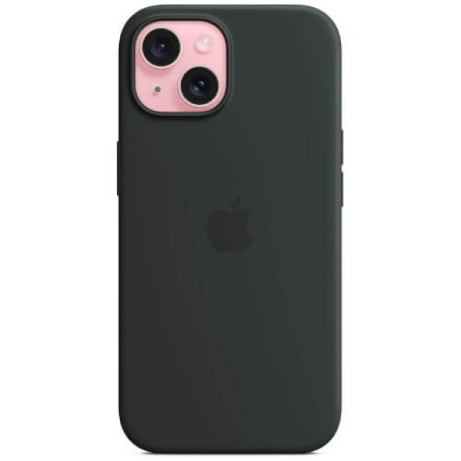 Чехол Apple iPhone 15 Silicone Case with MagSafe Black (MT0J3)