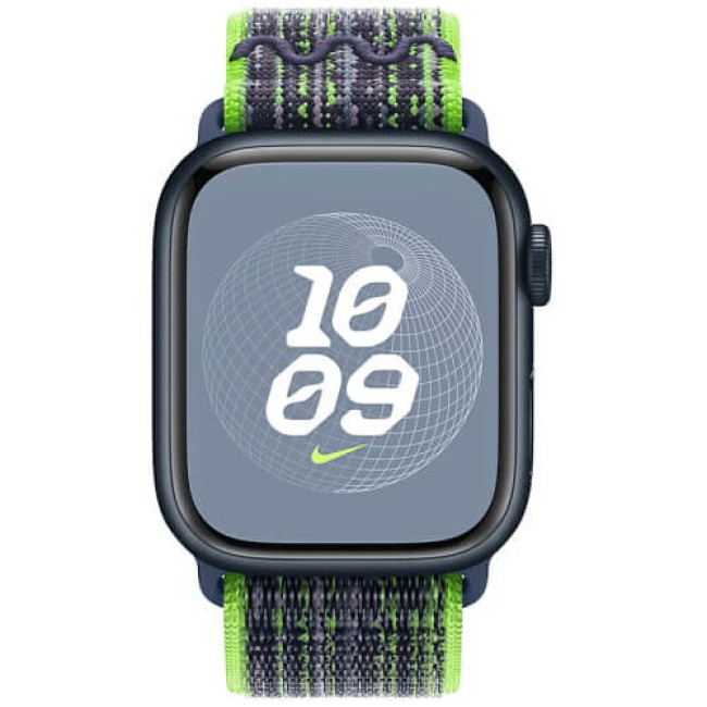 Ремешок для Apple Watch 41/40/38mm Bright Green/Blue Nike Sport Loop (MTL03)