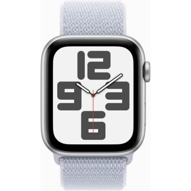 Apple Watch SE 2 2024 GPS 40mm Silver Aluminium with Blue Cloud Sport Loop (MXEE3)