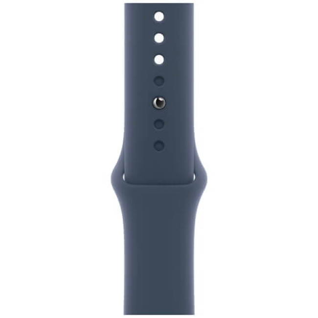 Apple Watch SE GPS 44mm Silver Aluminum with Storm Blue Sport Band S/M (MREC3)