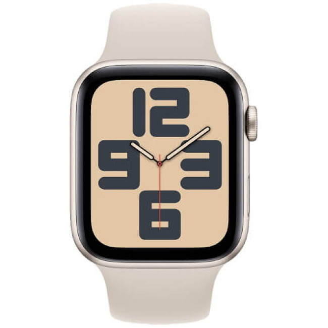 Apple Watch SE GPS 44mm Starlight Aluminum with Starlight Sport Band S/M (MRE43)