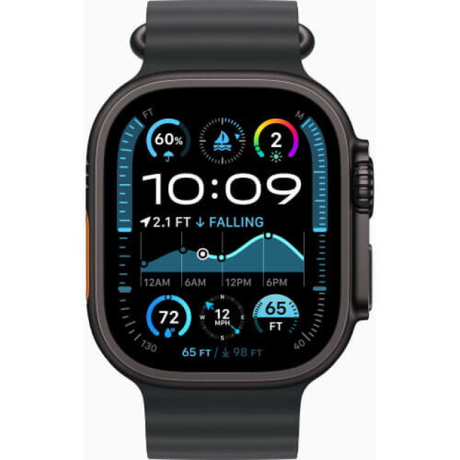 Apple Watch Ultra 2 Black Titanium with Black Ocean Band (MX4P3)