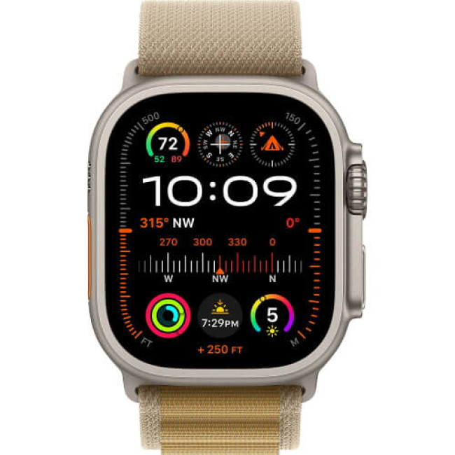 Apple Watch Ultra 2 Natural Titanium with Tan Alpine Loop Small (MX4E3)