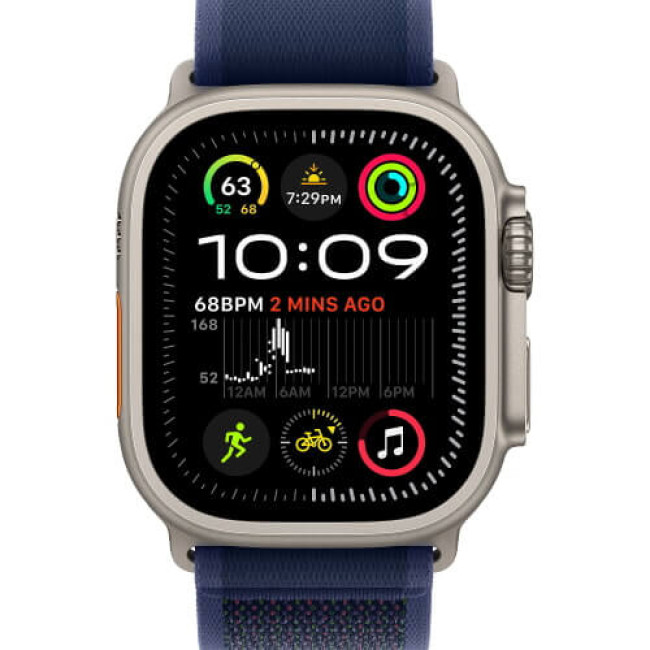 Apple Watch Ultra 2 Natural Titanium with Blue Trail Loop M/L (MX4L3)