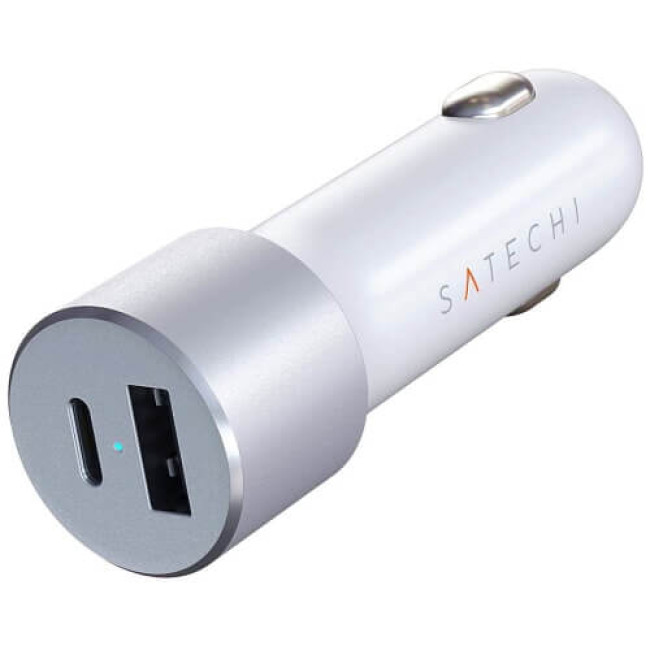 Зарядное устройство Satechi 72W Type-C PD Car Charger Silver (ST-TCPDCCS)