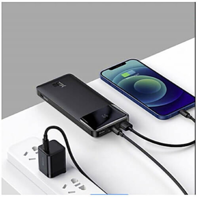 Внешний аккумулятор Baseus Bipow Digital Display 15W 10000mAh Black (PPDML-I01)