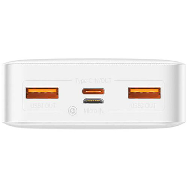 Внешний аккумулятор Baseus Bipow Digital Display 20W 20000mAh White (PPDML-M02)