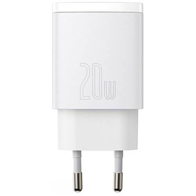 Зарядное устройство Baseus Compact Quick Charger U+C 20W White (CCXJ-B02)