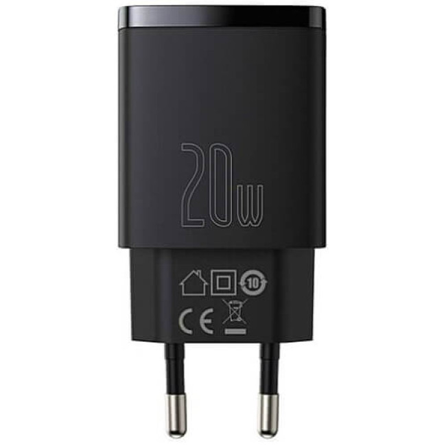 Зарядное устройство Baseus Compact Quick Charger U+C 20W Black (CCXJ-B01)