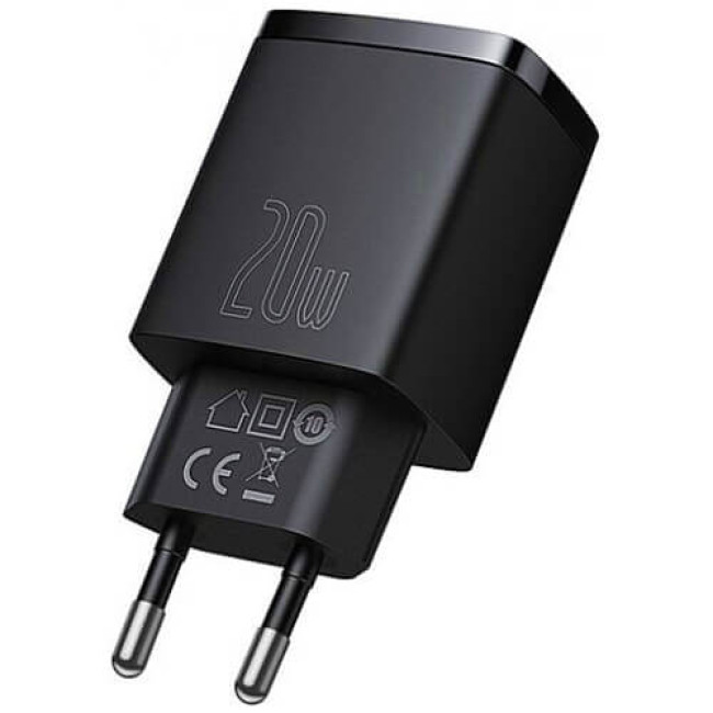 Зарядное устройство Baseus Compact Quick Charger U+C 20W Black (CCXJ-B01)