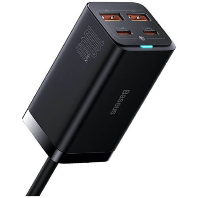 Сетевое зарядное устройство Baseus GaN 3 Pro 100W Black with Type-C/Type-C (CCGP000101)