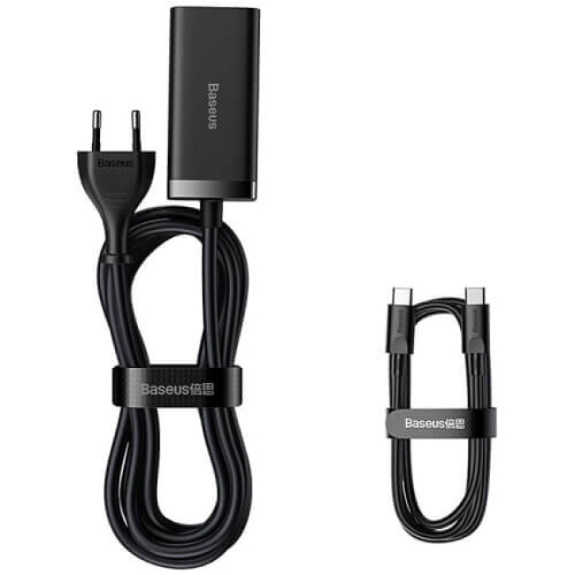 Сетевое зарядное устройство Baseus GaN 3 Pro 100W Black with Type-C/Type-C (CCGP000101)