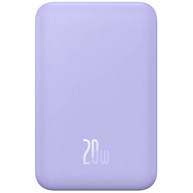 Дополнительный аккумулятор Baseus Magnetic Mini Wireless Fast Charge 5000mAh 20W с кабелем Nebula Purple (P10022107513-00)