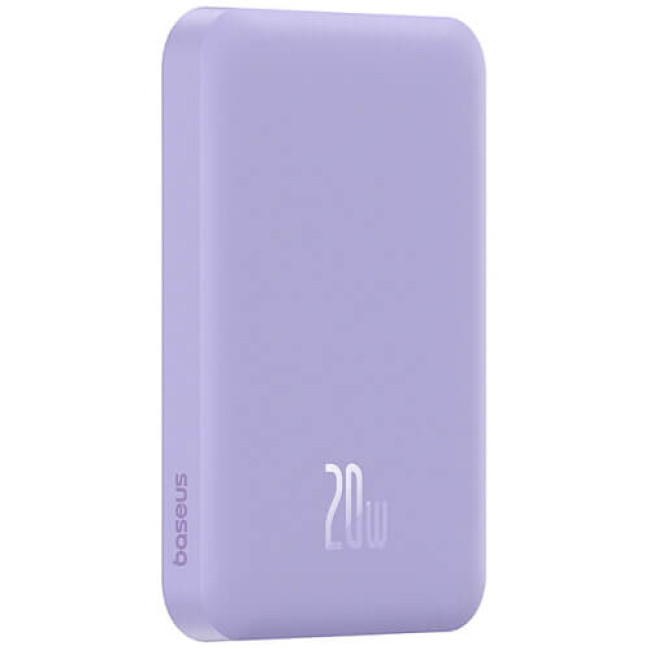 Дополнительный аккумулятор Baseus Magnetic Mini Wireless Fast Charge 5000mAh 20W с кабелем Nebula Purple (P10022107513-00)