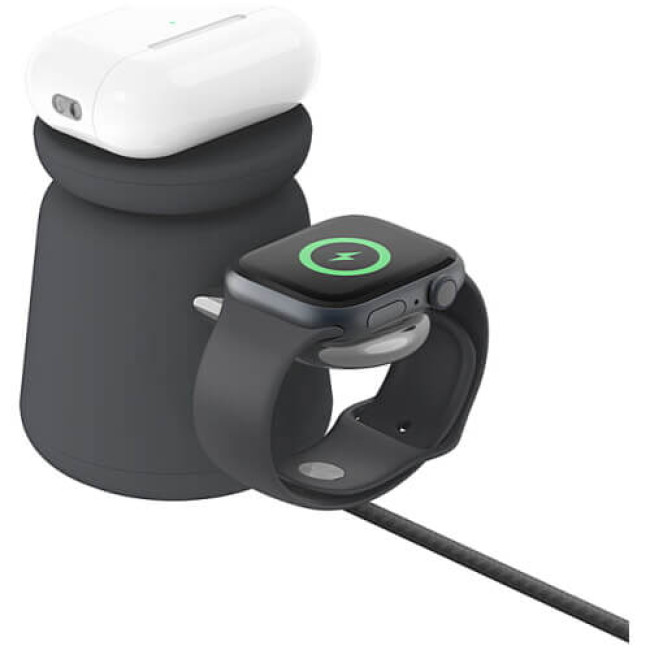 Беспроводное ЗУ Belkin 2in1 MagSafe Charge Station Black (WIZ020VFH36)