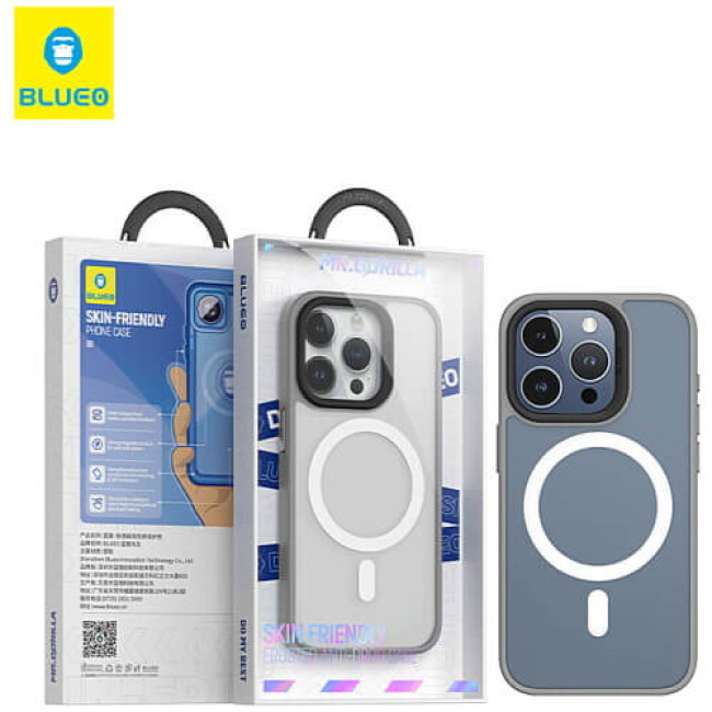 Чехол Blueo Frosted Anti-Drop Case для iPhone 15 Pro with MagSafe Grey (BK5934-I15PGR)
