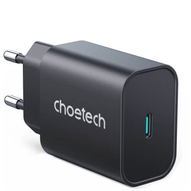 Зарядное устройство Choetech USB-C 25W PPS Charger Black (PD6003)