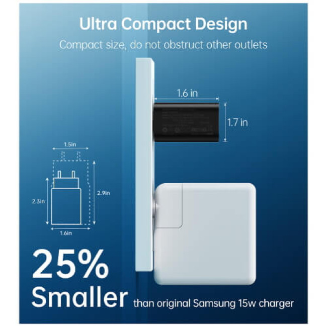 Зарядное устройство Choetech USB-C 25W PPS Charger Black (PD6003)