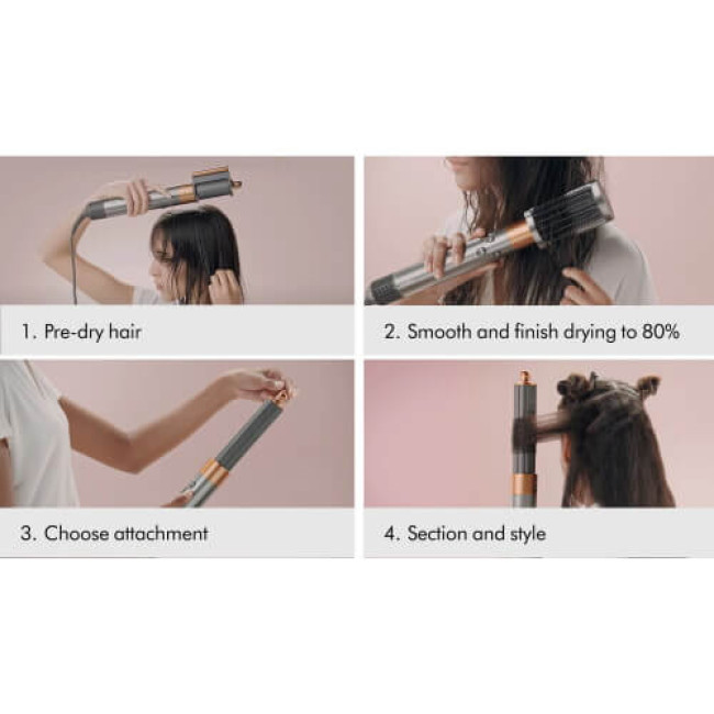 Стайлер Dyson Airwrap Long Volumise Strawberry bronze/Blush pink EU (581840-01)