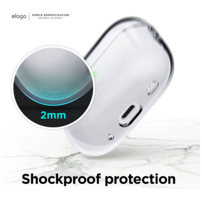 Чехол Elago Clear Hang Case Deep Purple для Airpods Pro 2nd Gen (EAPP2CL-HANG-DPU)