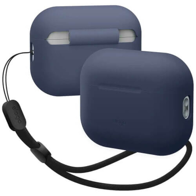 Чехол Elago Silicone Basic Case with Nylon Lanyard для Airpods Pro 2 Jean Indigo (EAPP2SC-BA+ROSTR-JIN)