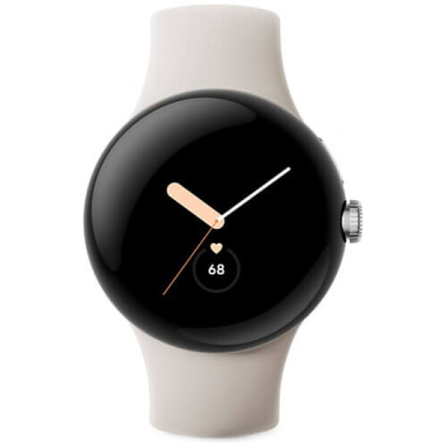 Смарт-часы Google Pixel Watch Polished Silver Case/Chalk Active Band