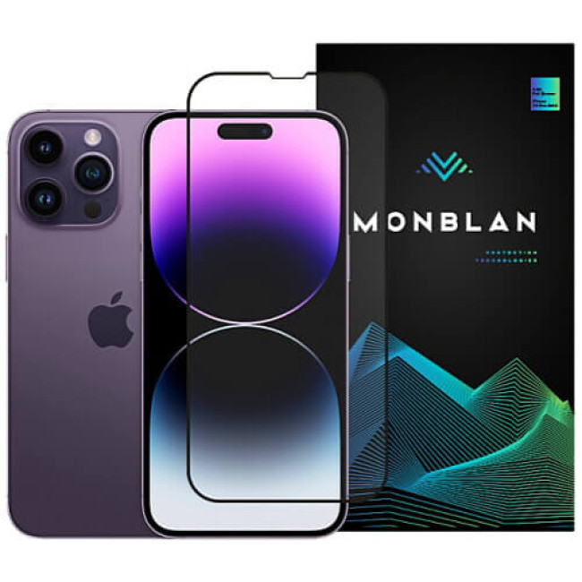 Защита экрана (стекло) Monblan для iPhone 15 Pro 2.5D Anti Static 0.26mm (Black)