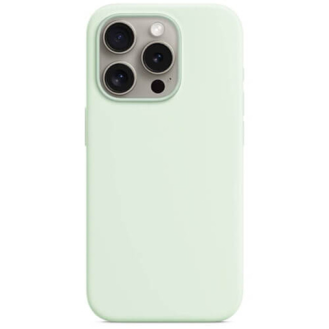 Чехол Monblan Magnetic Silicone MagSafe для iPhone 15 Pro Max Soft Mint