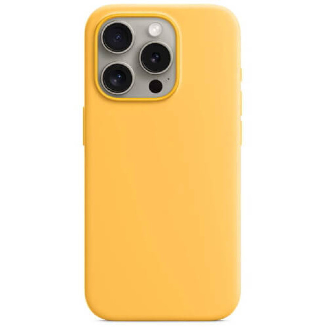 Чехол Monblan Magnetic Silicone MagSafe для iPhone 15 Pro Max Sunshine