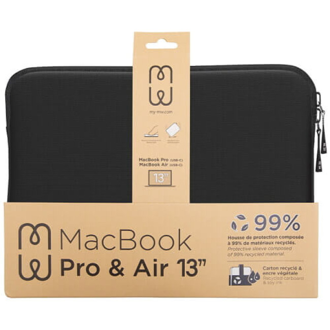 Чехол MW Basics 2Life Sleeve Case для MacBook Pro 13'' M1/M2/MacBook Air 13'' M1 Black/White (MW-41013)