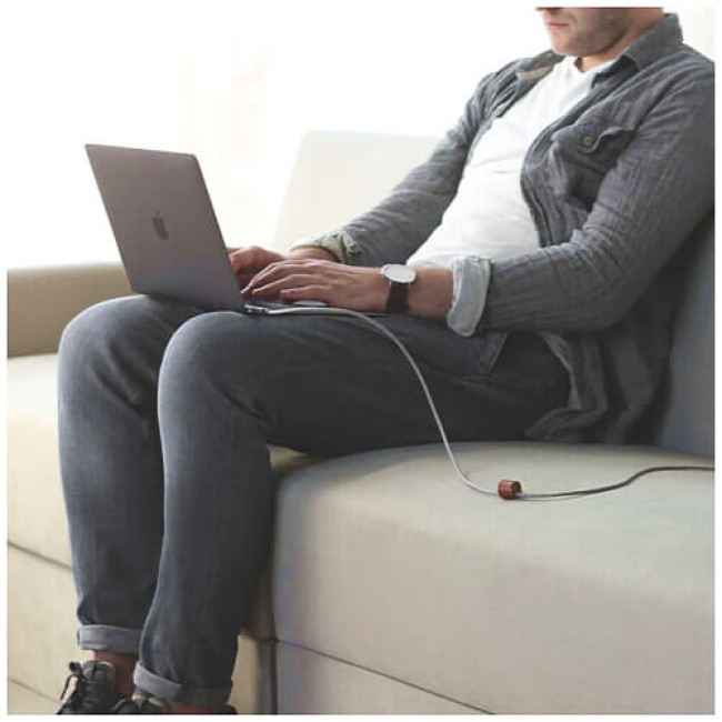 Кабель Native Union Belt Cable USB-C/USB-C Pro 240W Slate Green (2.4 m) (BELT-PRO2-GRN-NP)