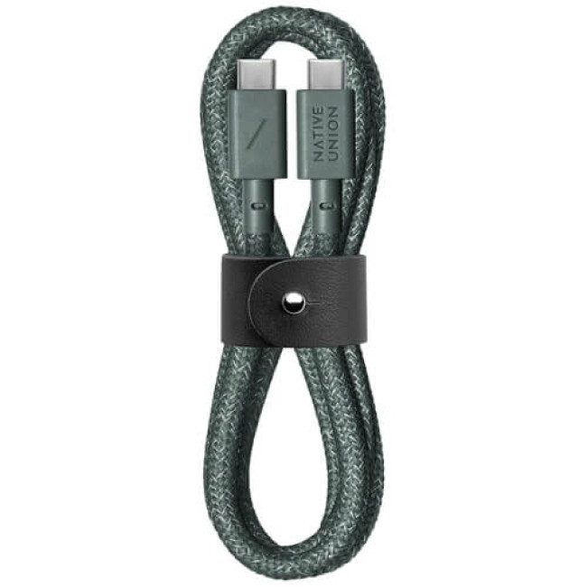 Кабель Native Union Belt Cable USB-C/USB-C Slate Green (1.2 m) (BELT-C-GRN-2-NP)