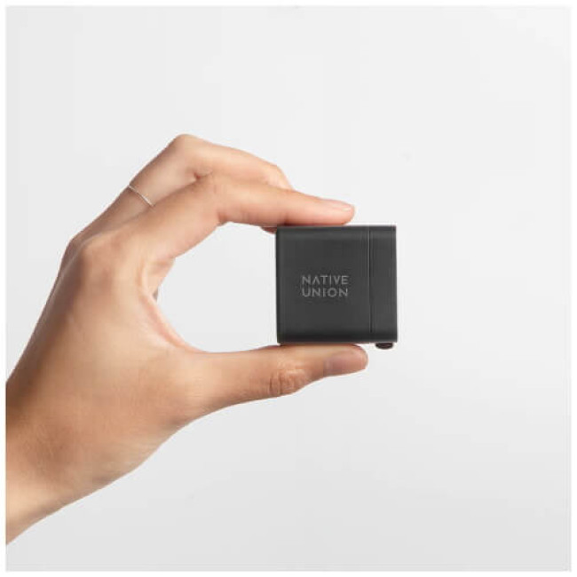 Зарядное устройство Native Union Fast GaN Charger PD 35W Dual USB-C Port Black (FAST-PD35-BLK-EU)