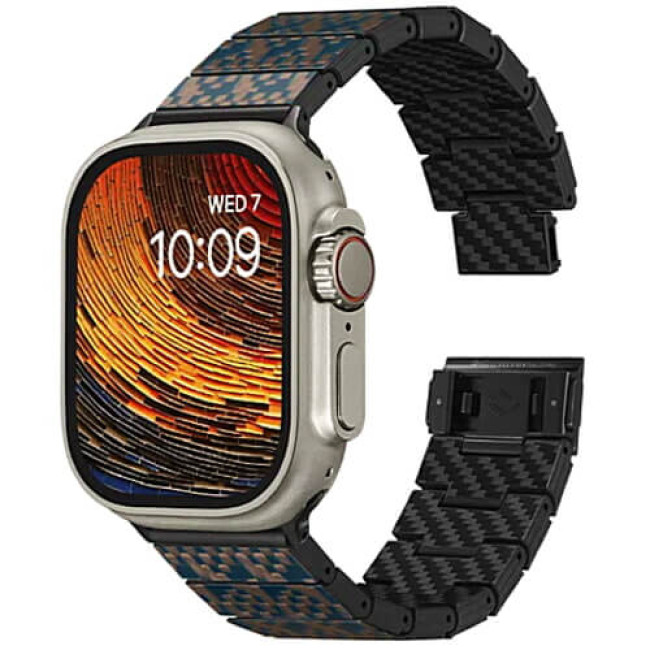 Ремешок для Apple Watch 42/44/45/49mm Pitaka Chroma Carbon Band Dreamland Stairs (AWB2302)