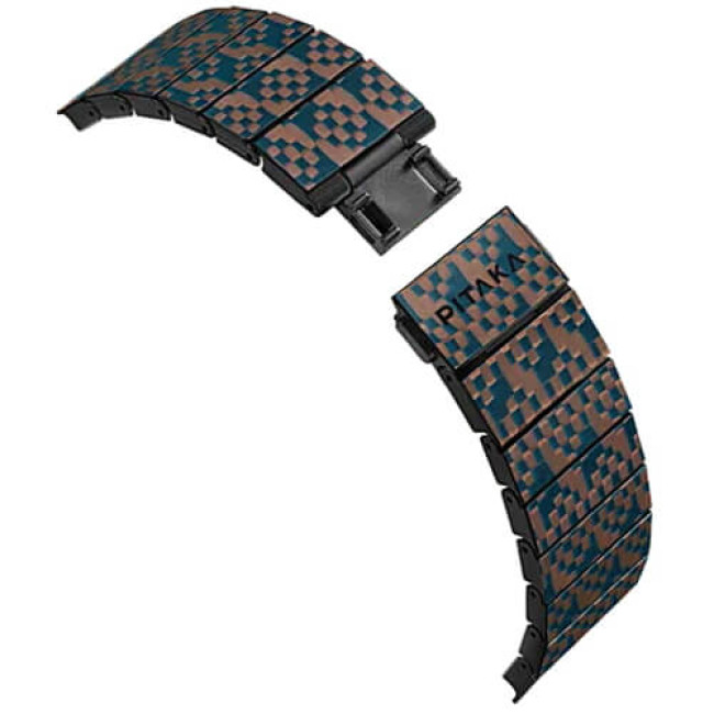 Ремешок для Apple Watch 42/44/45/49mm Pitaka Chroma Carbon Band Dreamland Stairs (AWB2302)