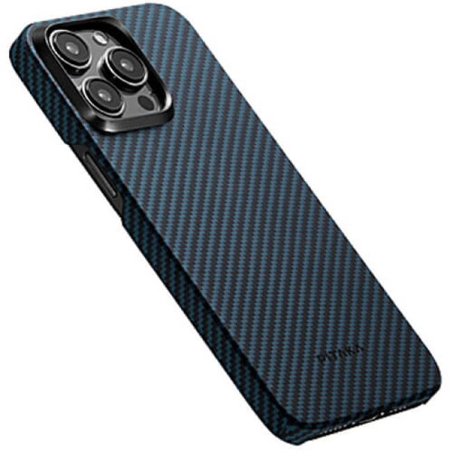 Чехол Pitaka MagEZ Case 4 для iPhone 15 Pro Twill 1500D Black/Blue (KI1508P)