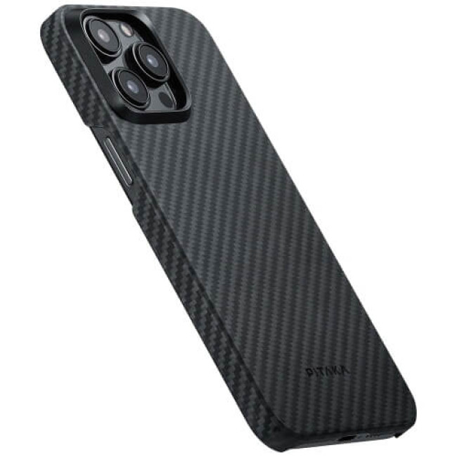 Чехол-накладка Pitaka MagEZ Case 4 Twill 1500D for iPhone 15 Pro Max Black/Grey (KI1501PM)