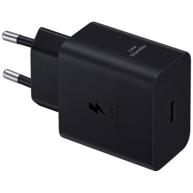 Сетевое зарядное устройство Samsung Compact Power Adapter 45W Black with Type-C/Type-C (EP-T4511XBEGEU)