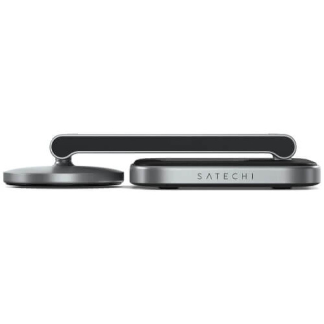 Беспроводное ЗУ Satechi 2-in-1 Foldable Qi2 Wireless Charging Stand Space Gray (ST-Q21FM)