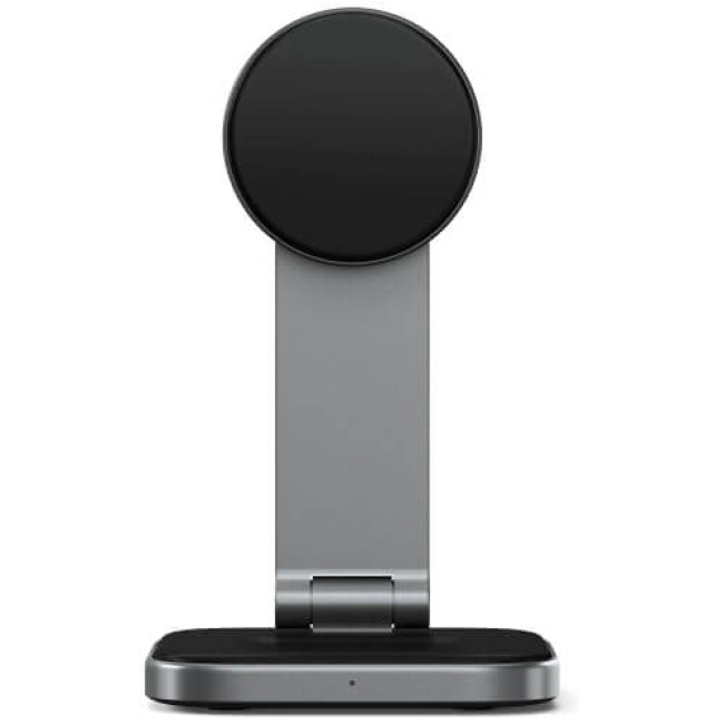 Беспроводное ЗУ Satechi 2-in-1 Foldable Qi2 Wireless Charging Stand Space Gray (ST-Q21FM)