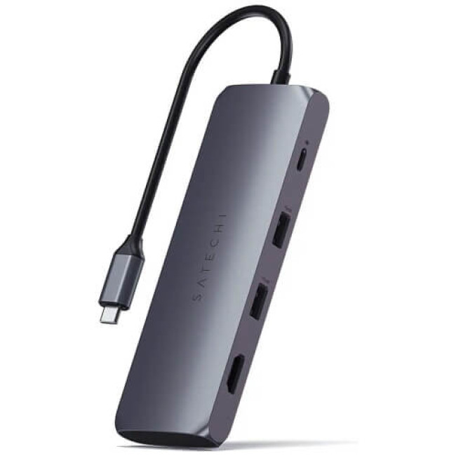 Адаптер Satechi Aluminum Type-C Hybrid Multiport Adapter Space Gray (ST-UCHSEM)